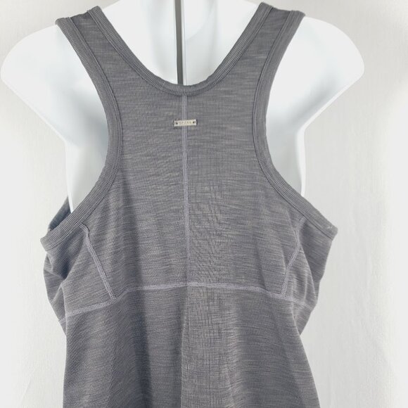 Prana Women's Dark Grey Built-in-Bra Racerback Activewear Tank Top Size XL - Picture 5 of 9